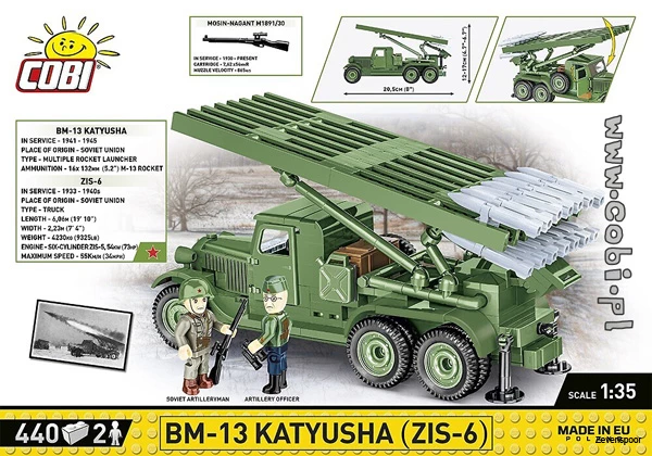 2280 Cobi Bouw Sets BM-13 Katyusha (ZIS-6) 2 2280 Cobi Bouw Sets BM-13 Katyusha (ZIS-6) - Afbeelding 2