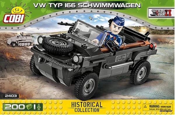 2403 Cobi Bouw Sets VW Typ 166 Schwimmwagen 2403 Cobi Bouw Sets VW Typ 166 Schwimmwagen -Cobi Winkel CO2403