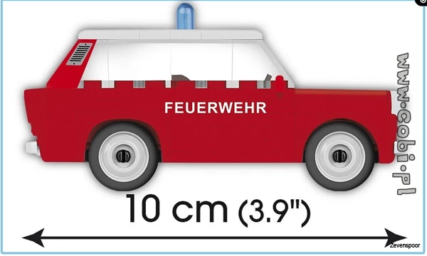 24555 Cobi Bouw Sets Trabant 601 Universal Feuerwehr 24555 Cobi Bouw Sets Trabant 601 Universal Feuerwehr -Cobi Winkel CO24555 3