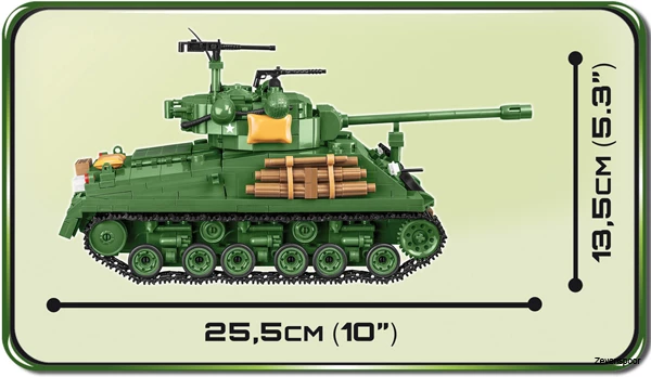 2533 Cobi M4A3E8 Sherman Easy Eight 3 2533 Cobi M4A3E8 Sherman Easy Eight - Afbeelding 3