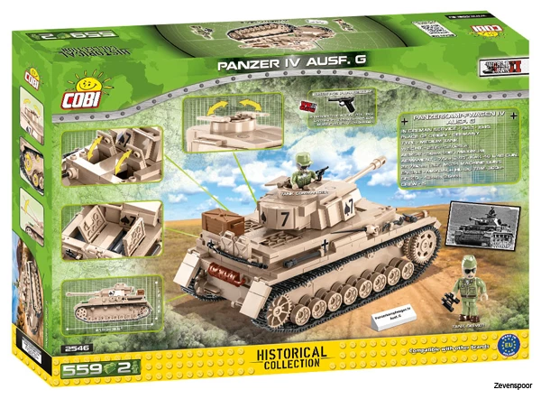 2546 Cobi Bouw Sets Panzerkmpfwagen IV AusF. G 2 2546 Cobi Bouw Sets Panzerkmpfwagen IV AusF. G - Afbeelding 2