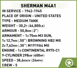 2715 Cobi WWII SHERMAN M4A1 12 2715 Cobi WWII SHERMAN M4A1 -Cobi Winkel CO2715 4