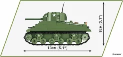 2715 Cobi WWII SHERMAN M4A1 14 2715 Cobi WWII SHERMAN M4A1 -Cobi Winkel CO2715 6