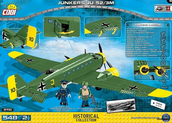 5710 Cobi Bouw Sets Junkers Ju52/3m 5710 Cobi Bouw Sets Junkers Ju52/3m -Cobi Winkel CO5710 1