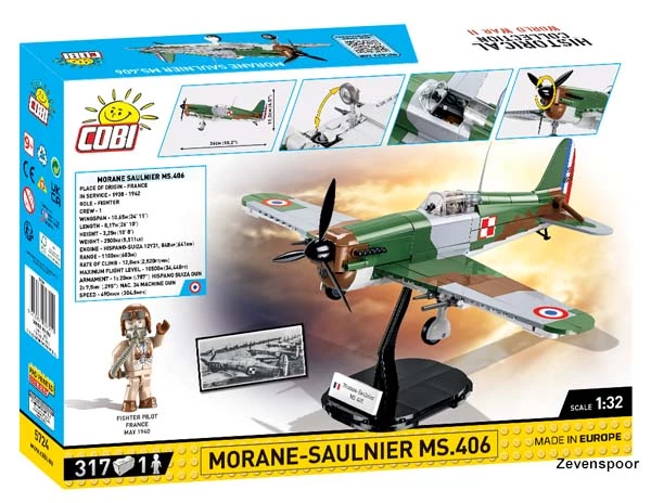 5724 Cobi Bouw Sets Morane-Saulnier MS.406 5724 Cobi Bouw Sets Morane-Saulnier MS.406 -Cobi Winkel CO5724 1