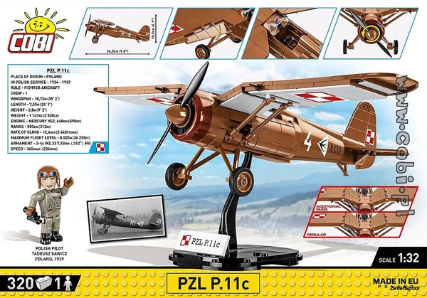 5742 Cobi Bouw Sets PZL P.11c 5742 Cobi Bouw Sets PZL P.11c -Cobi Winkel CO5742 1