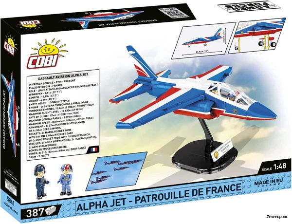 5841 Cobi Bouw Sets Armed Forces 5841 Alpha Jet Patrouille De France 5841 3 5841 Cobi Bouw Sets Armed Forces 5841 Alpha Jet Patrouille De France 5841 - Afbeelding 3