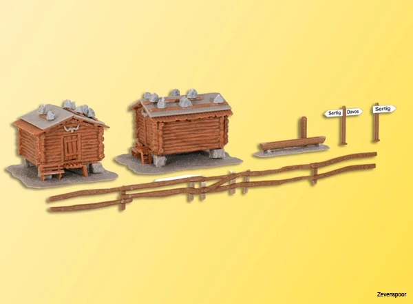 37028 Kibri N Stadel Sertig Mit Zaun, 2 S 37028 Kibri N Stadel Sertig Mit Zaun, 2 S -Cobi Winkel KI37028