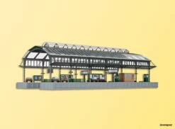 37758 Kibri N Bahnsteighalle Grau