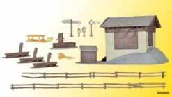 38814 Kibri H0 Stadel Mit Zaun In Grevasa
