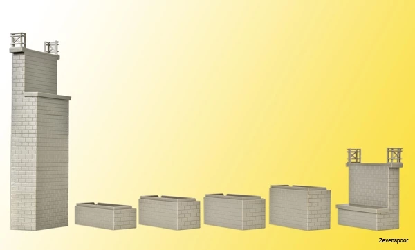 39750 Kibri H0 Univers-Brueckenkoepfe, 2 39750 Kibri H0 Univers-Brueckenkoepfe, 2 -Cobi Winkel KI39750 1