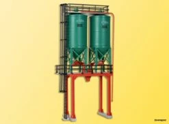 39931 Kibri H0 Doppelsilo SchwarzBau