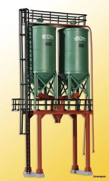 39931 Kibri H0 Doppelsilo SchwarzBau 39931 Kibri H0 Doppelsilo SchwarzBau -Cobi Winkel KI39931 1