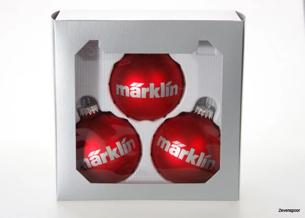 12427 Marklin Kerstbal Rood Set 3 12427 Marklin Kerstbal Rood Set 3 -Cobi Winkel MA12427