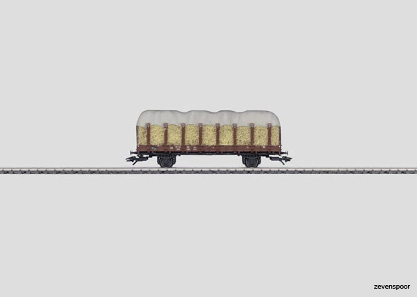 46365 Marklin Rungenwagen Mit Stroh-Beladung Und Lademaß 1 46365 Marklin Rungenwagen Mit Stroh-Beladung Und Lademaß